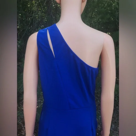 NWT PrettyGarden Blue One Shoulder Dress - Picture 6 of 14